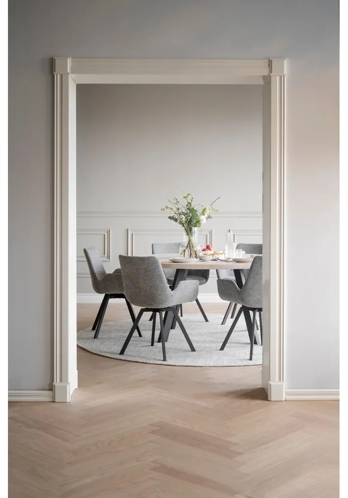 Scaune de dining gri rotative 2 buc. Norwell - Rowico