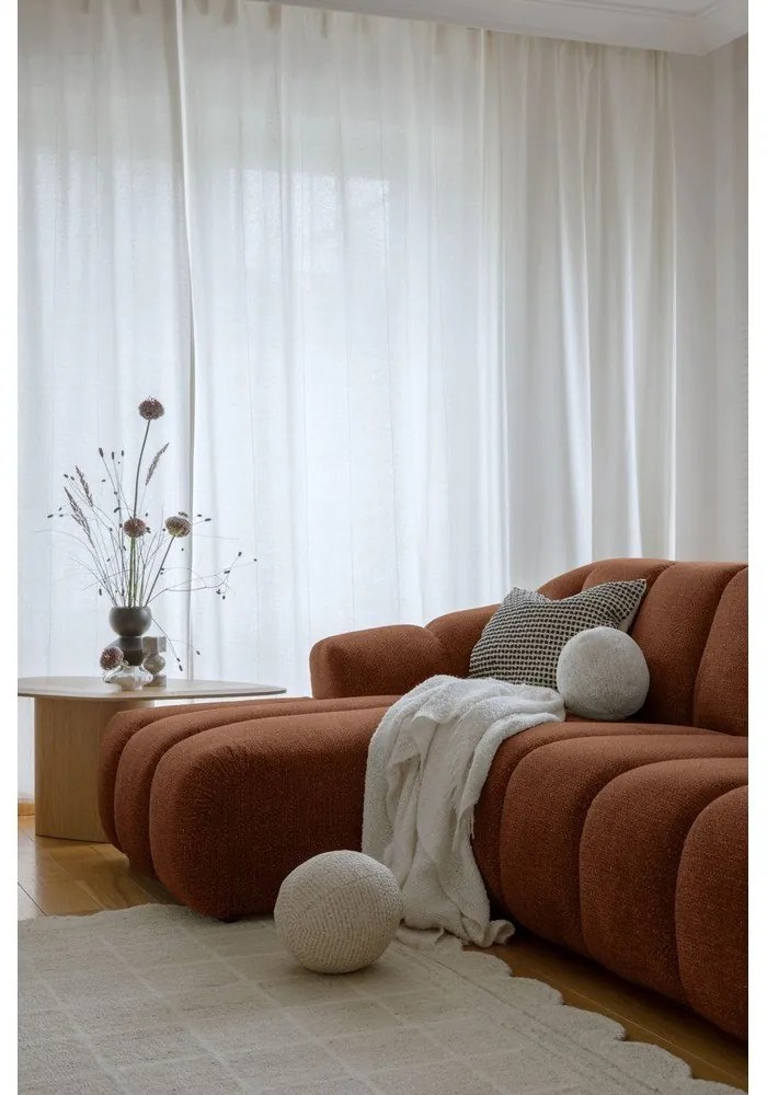 Colțar teracotă (cu colț pe partea stângă/cu șezlong) Shell – Miuform