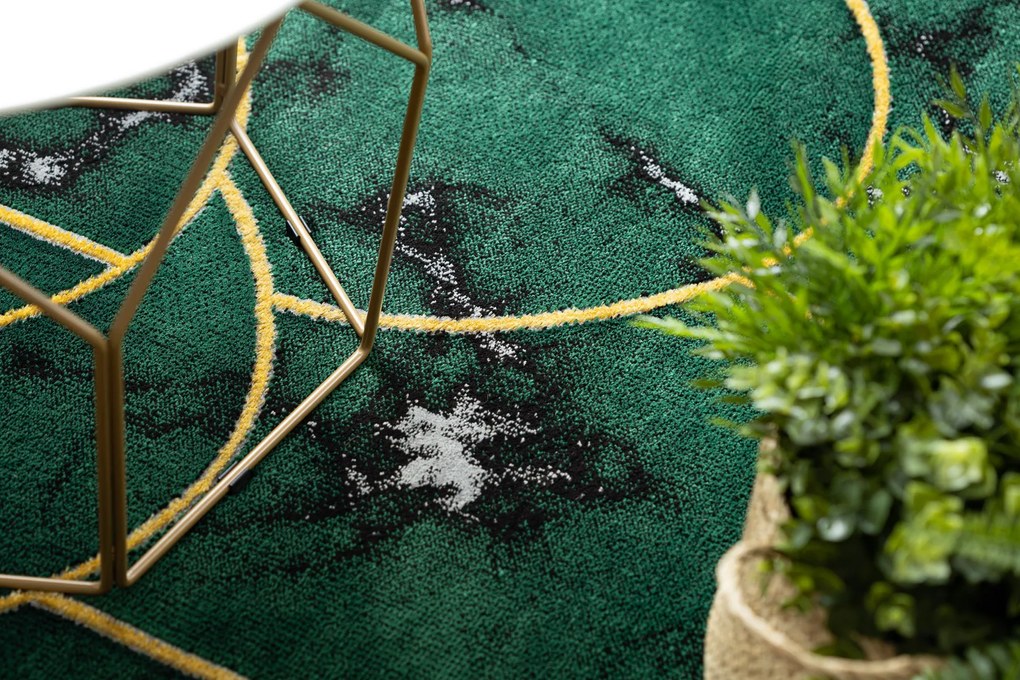 Exclusiv EMERALD covor 1016 glamour, stilat, art deco, marmură sticla verde / aur