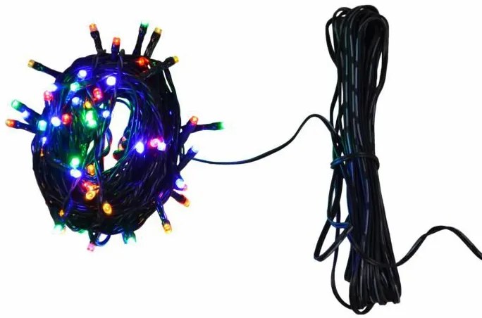 Lanț LED de Crăciun - 10 m, 100 LED, multicolor