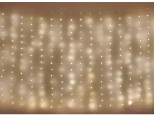 Instalație luminoasă LED de Crăciun pentru exterior, 240 LED/8 funcții, 6,7 m, IP44, alb cald
