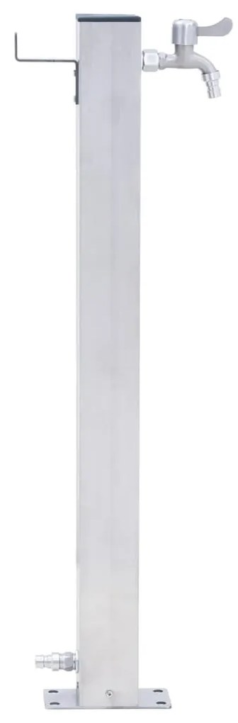 Coloana de apa de gradina, 100 cm, otel inoxidabil, patrat
