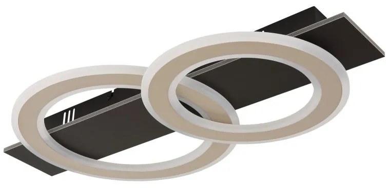 Plafoniera LED slim MDF maro JAYDEN