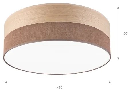 Plafonieră LED SIRJA WOOD LED/36W/230V d. 45 cm maro/stejar