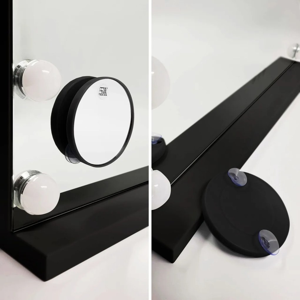 Oglindă LED HOLLYWOOD Black 80x60