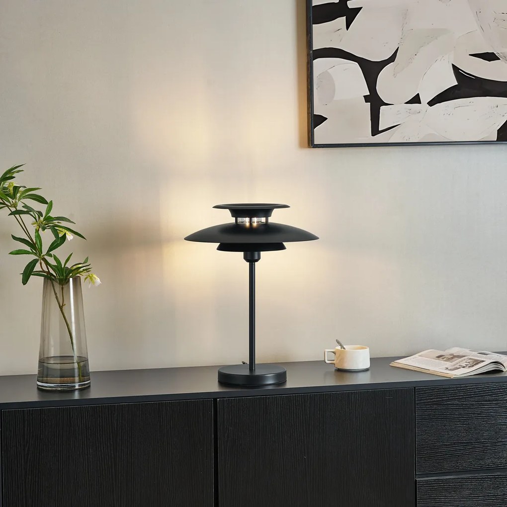 Lampă de masă retro din oțel negru 45cm - Pauly