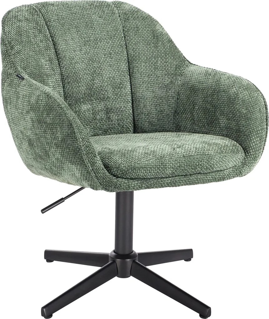 HR2055CROSS Scaun Verde Salvie Grid Premium cu Bază Neagră