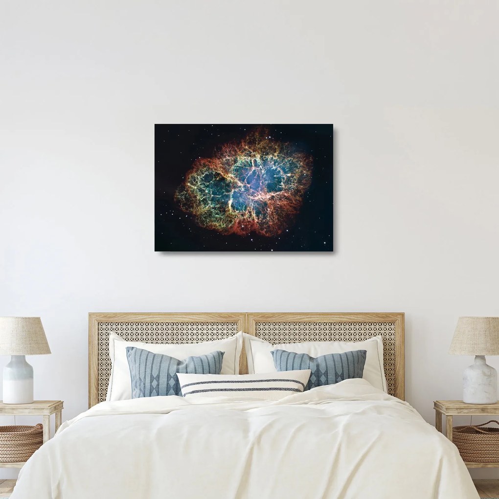 Tablou pe sticlă - Nebuloasa Crabului (70x50 cm)