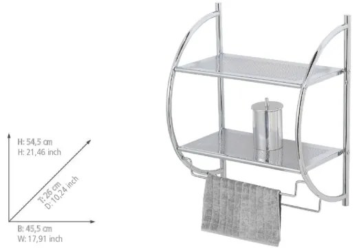 WENKO 15173100 - Poliță EXCLUSIVE, crom lucios, 45,5 x 54,5 cm