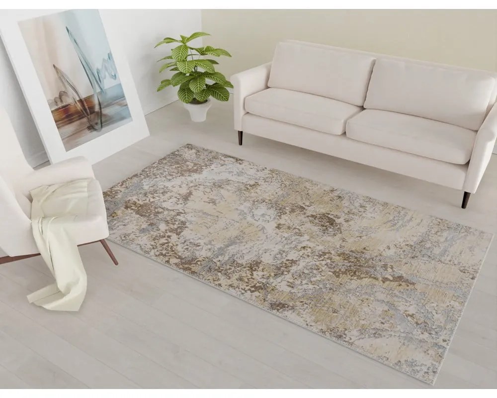 Covor albastru deschis/maro deschis lavabil 80x150 cm Sandstorm – Vitaus