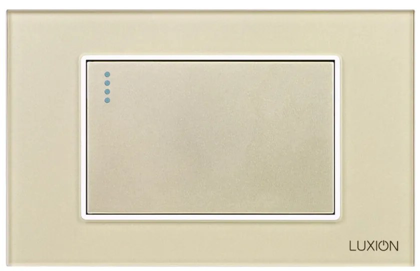 Intrerupator Simplu Cap Scara Mecanic LUXION cu Rama din Sticla, Standard Italian, 3M