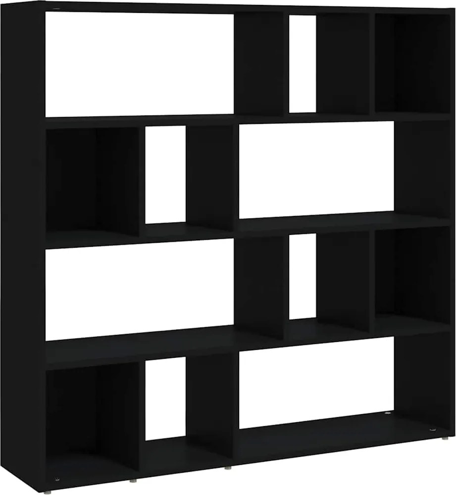 vidaXL Bibliotecă/Separator cameră, negru, 105x24x102 cm