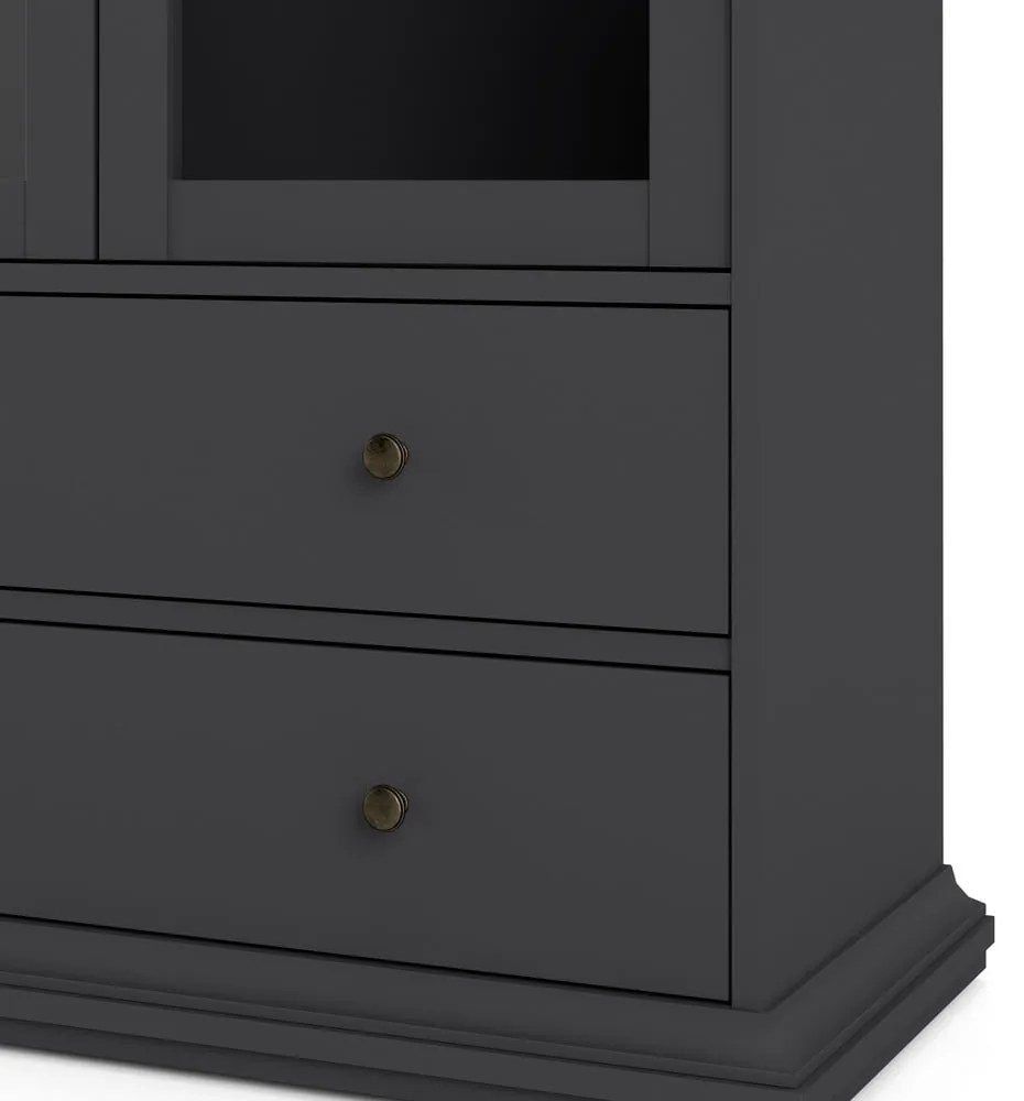 Vitrină gri 96x201 cm Paris – Tvilum