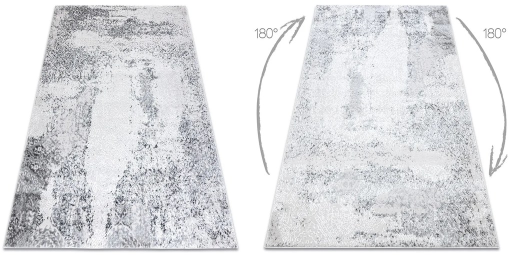Covor MEFE modern 8731 Vintage - structural două niveluri de lână gri