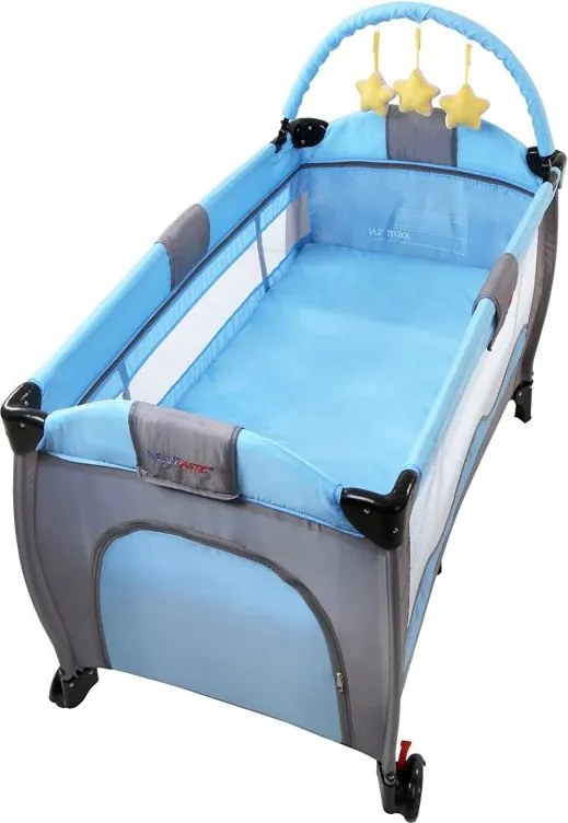 Pat de călătorie cu masă pentru schimbat, albastru / gri