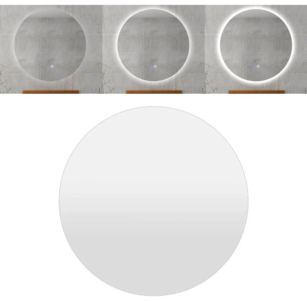 Oglindă de baie cu LED, 60 cm