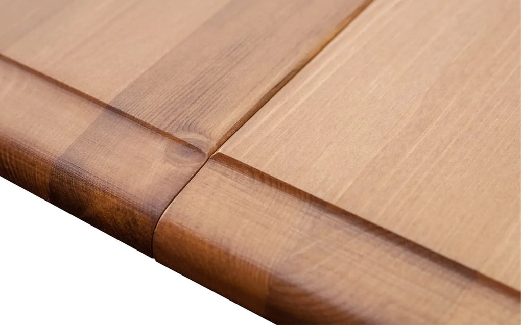 Masă lemn masiv alb-natur Extensibilă Linea 150/197x93cm