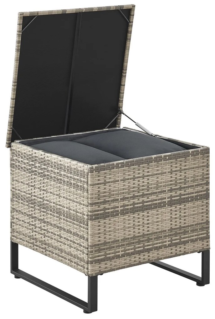 Juskys Set rattan Santorini - gri