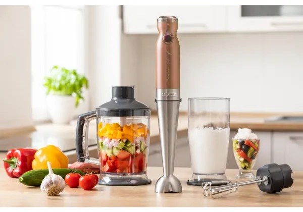 Mixer vertical 4 în 1 1200W/230V oțel inoxidabil/cupru Sencor