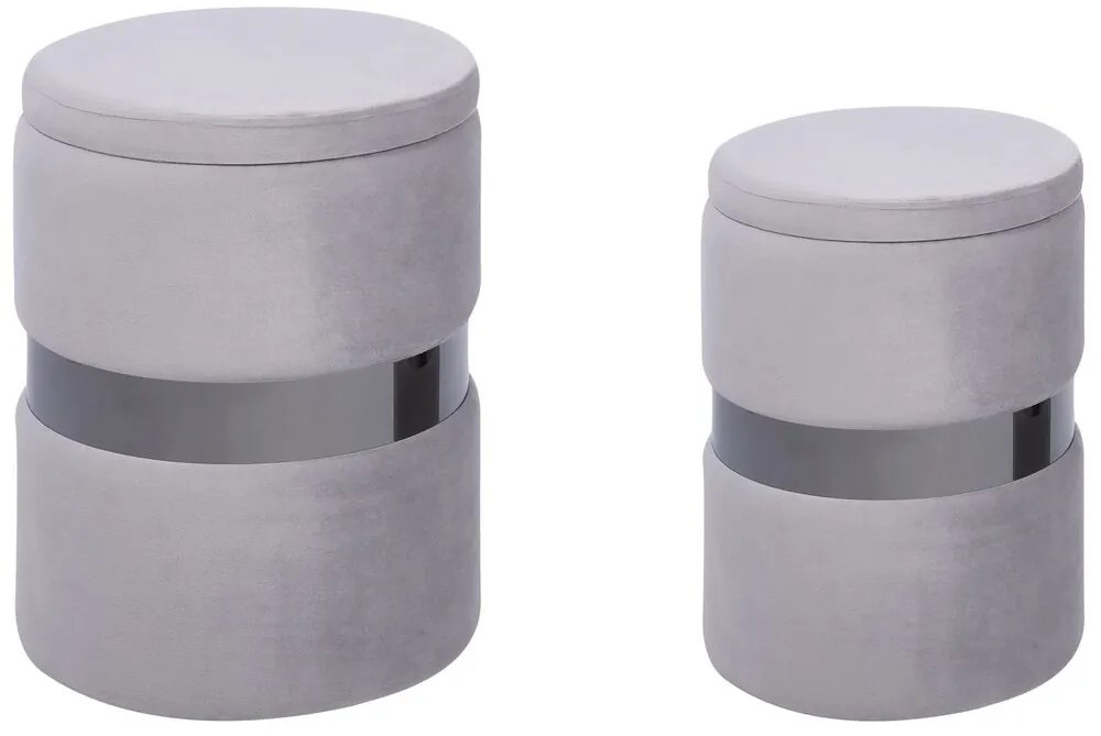 Set 2 buc taburete Dorina (gri). 1078635
