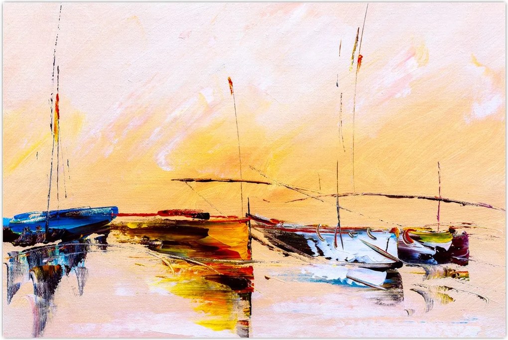 Tablou - Pictură barcă (90x60 cm)