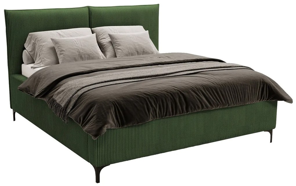 Pat de o persoană 120 cm Camtana (Verde închis + Negru) (cu somieră) (cu sp. depozitare). 1103535
