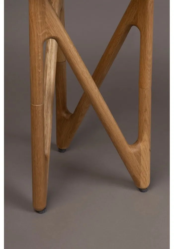 Măsuță auxiliară rotundă cu blat din sticlă ø 40 cm Naia – Dutchbone