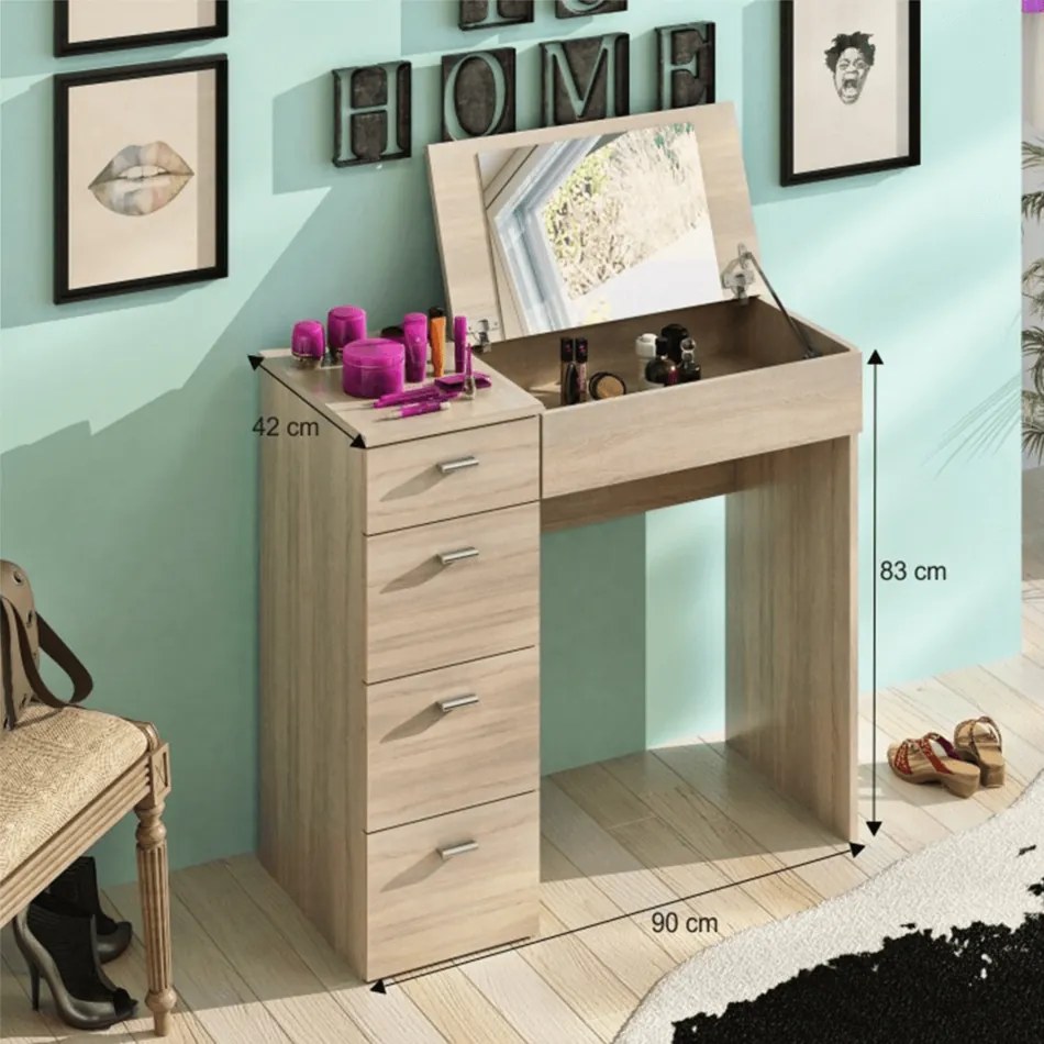 Toaletă Belina, stejar sonoma, 90 x 42 x 83 cm