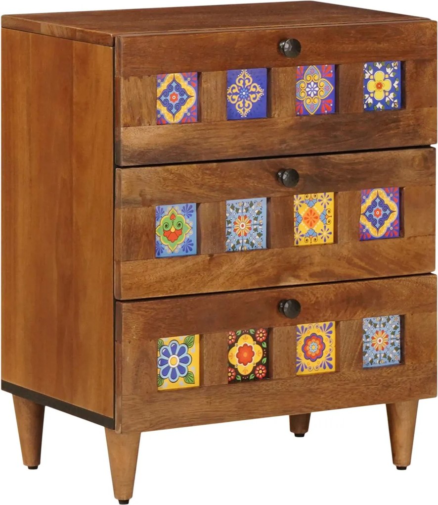 vidaXL Dulap de noapte Maro 50 x 33 x 62 cm Lemn de mango solid