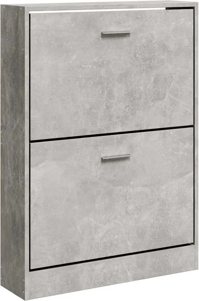 vidaXL Pantofar, gri beton, 59x17x81 cm, lemn compozit