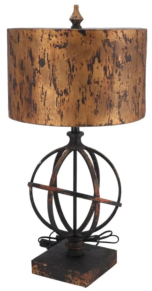 Lampa de masa Sfera stil industrial metal si rasina h 67 cm