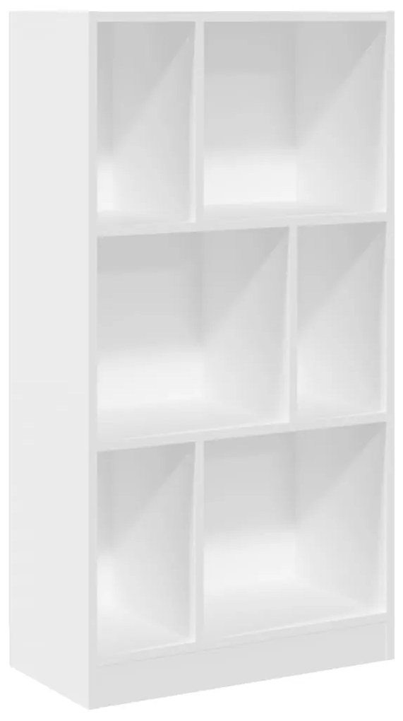 848003 vidaXL Bibliotecă, alb, 57x28,5x107,5 cm, lemn prelucrat