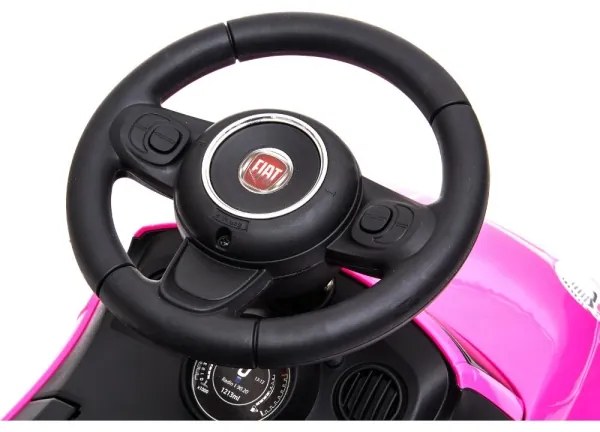 Bicicletă fără pedale Fiat 500 roz