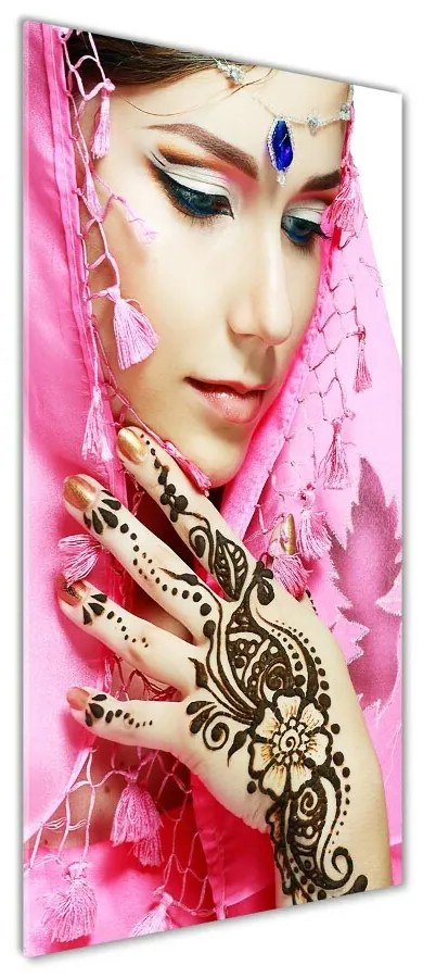 Tablou Printat Pe Sticlă femeie indiană