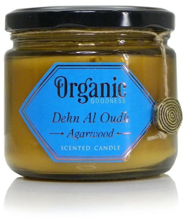 Lumânare organică Dehn Al Oudh - Agarwood 200 g însticlă ambrată