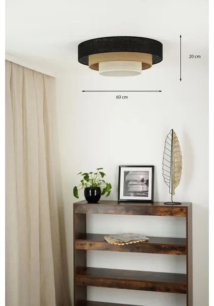 Brilagi - Lustr ASPEN LUNETA LED 12W 230V pr. 60 černá/béžová/krém