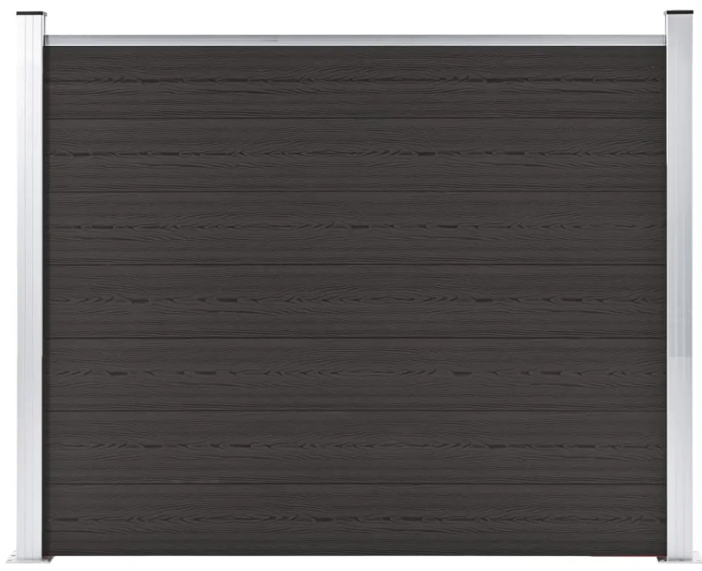 vidaXL Panou de gard, negru, 180x146 cm, WPC