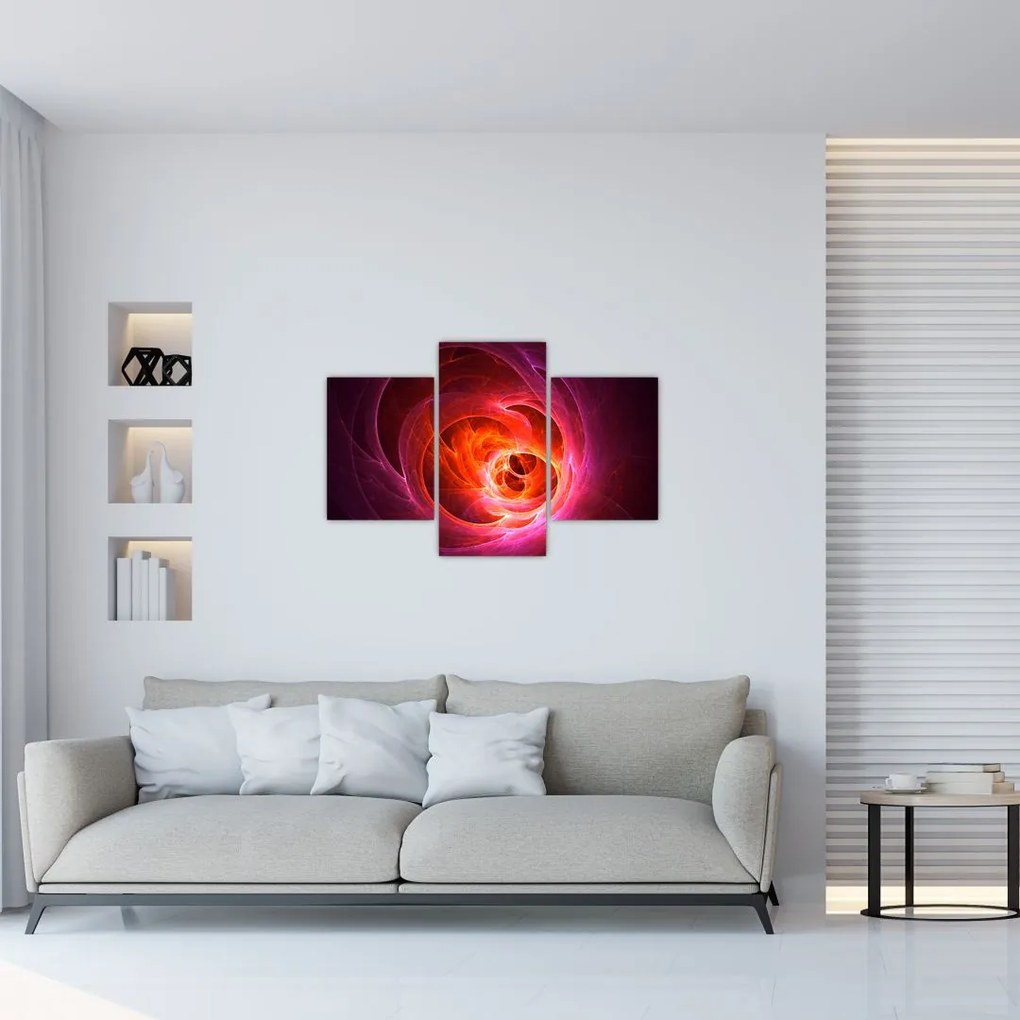 Tabloul modern cu abstracțiune roz (90x60 cm)