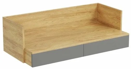 Birou modular Mobius S2 natur/gri – H38