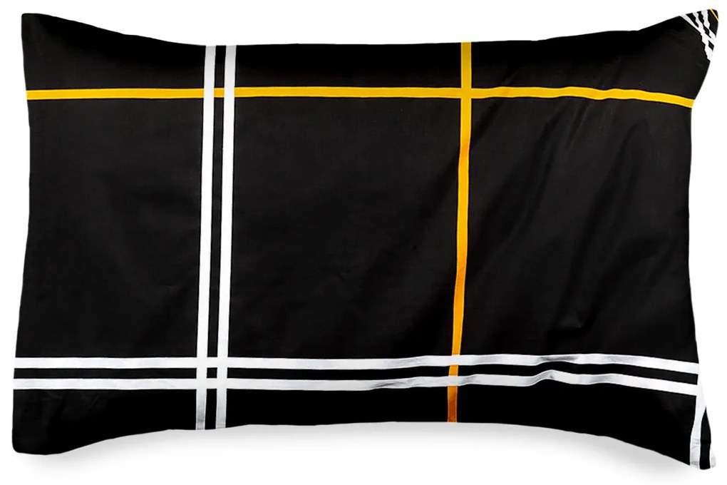 Față de pernă 4Home Carouri, negru, 50 x 70 cm