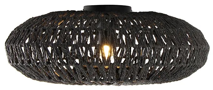 Plafoniera retro neagra 50 cm - Lina