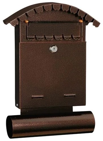 Cutie postala, Damech cu loc pentru ziar, maro, format B6, 24.5x7x36.5 cm
