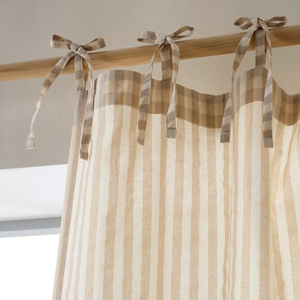 Draperie bej 140x183 cm Zanzibar Woven Stripe – Pineapple Elephant