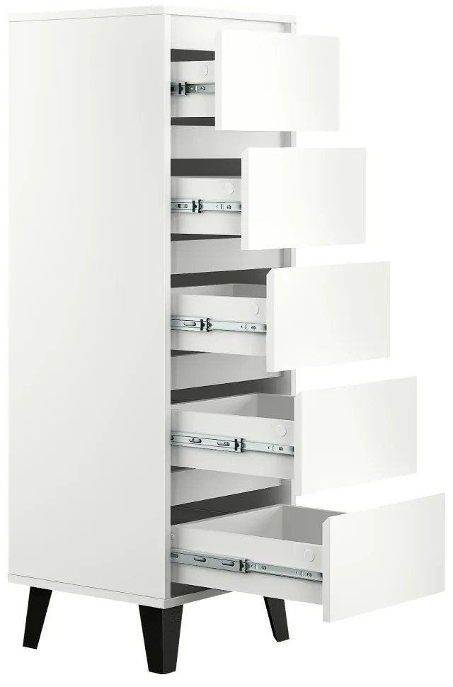 Comoda BOGAN 5S40, albă