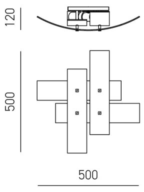 Plafonieră Gea Luce LARA P M arg LARA 2xE27/52W/230V argintiu