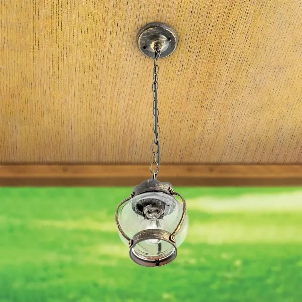 Orion - Lampă suspendată pentru exterior TAVERNA, 1xE27/60W/230V, IP23, bronz/patină