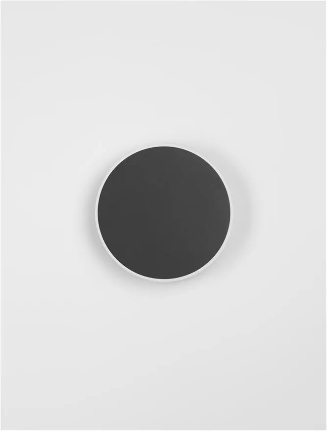 Aplica LED de perete design ambiental CYRCLE 20cm negru