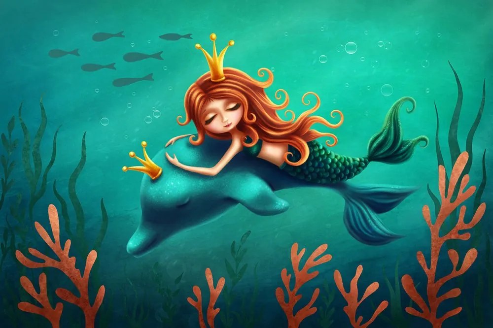 Tapet zâna de mare cu delfinul