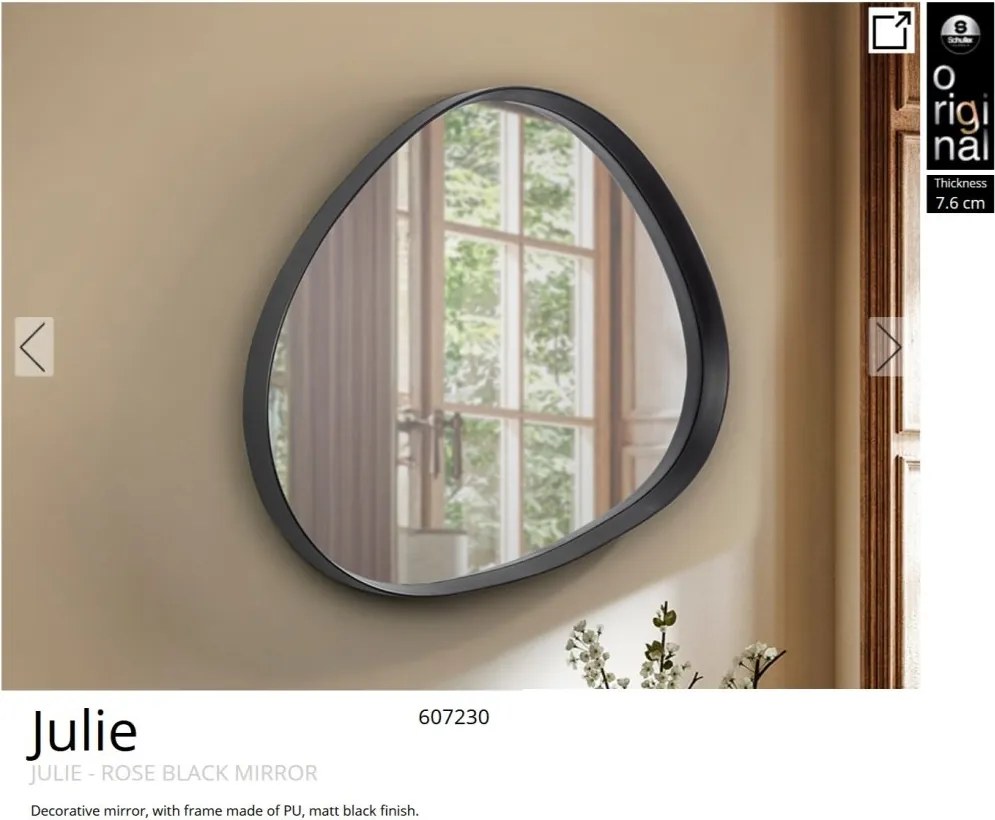 Oglinda decorativa moderna Julie negru