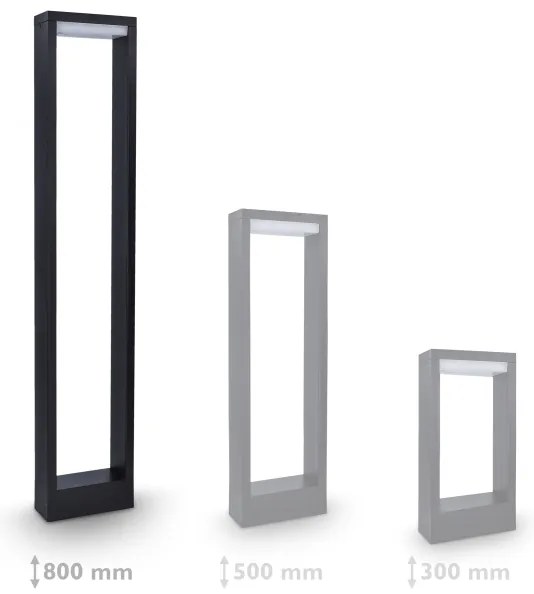 Lampă LED de exterior Brilagi BARI LED/7W/230V 3000/4000/6000K antracit IP54 80 cm